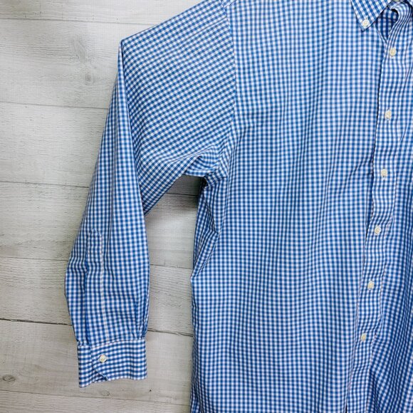Brooks Brothers Classic Blue Gingham Button-Down Shirt – 17 / 36 (Approx XL) - Picture 4 of 13